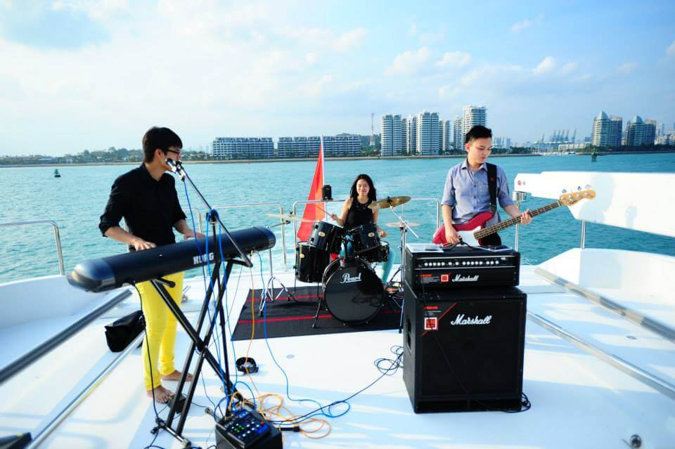 band on a yacht