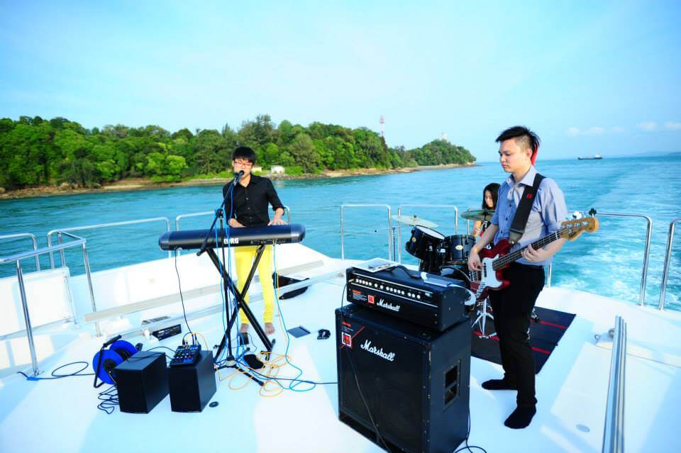 band on a yacht